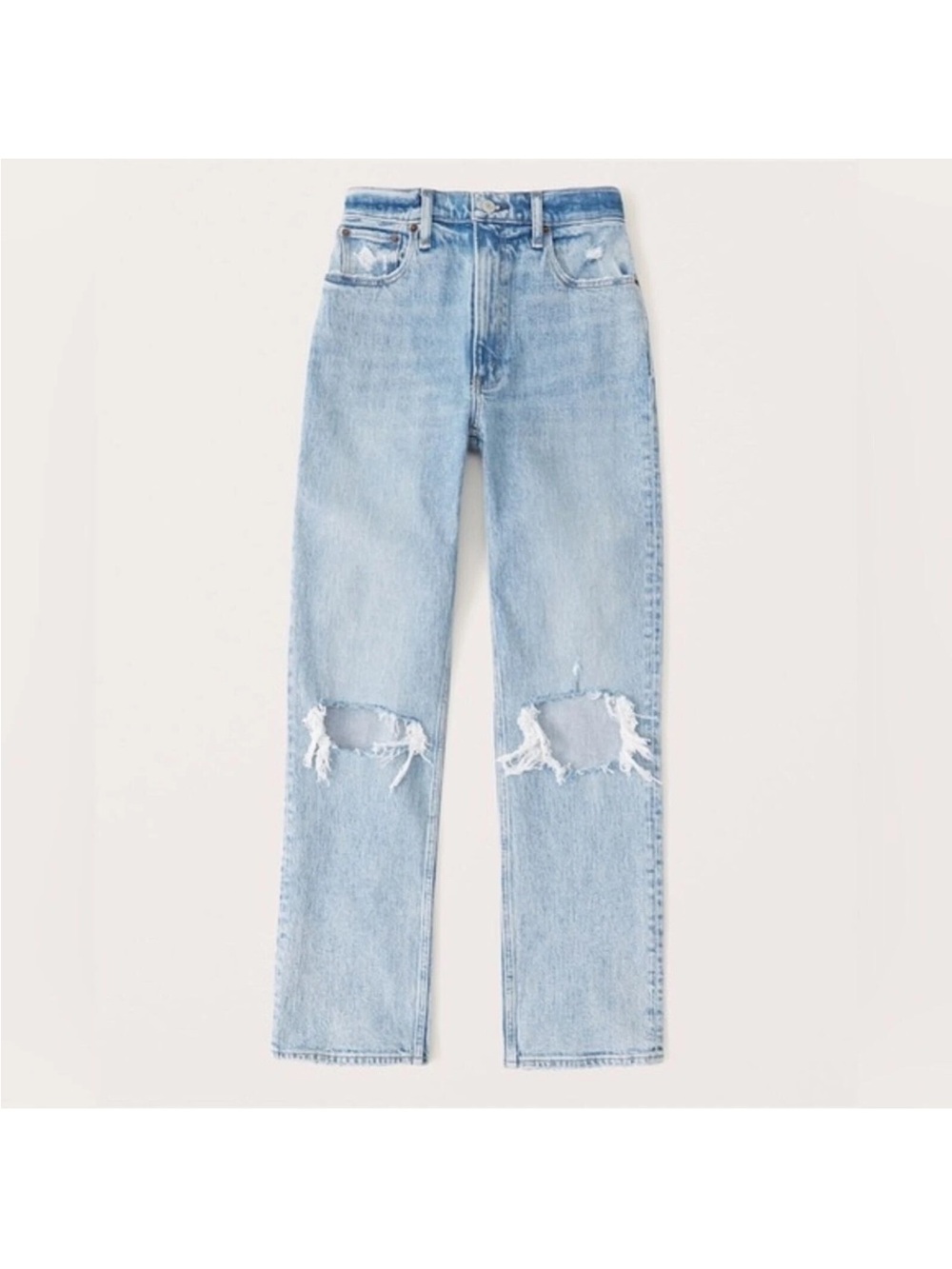 Abercrombie and fitch ultra high rise straight leg jeans
